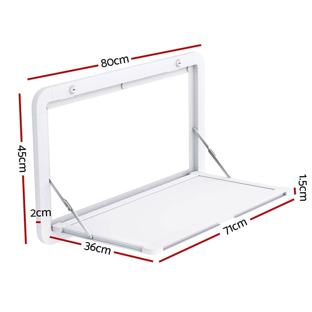 Weisshorn Caravan Table 800 x 450mm Folding Lockable White - SportZone.co.nz