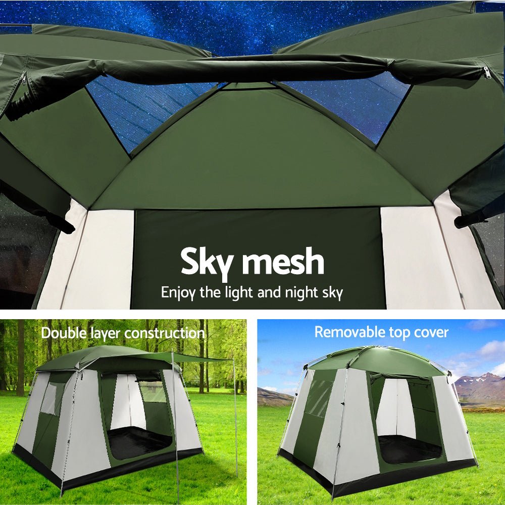Weisshorn Family Camping Tent 6 Person Hiking Beach Tents Dome Shelter - SportZone.co.nz