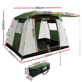 Weisshorn Family Camping Tent 6 Person Hiking Beach Tents Dome Shelter - SportZone.co.nz