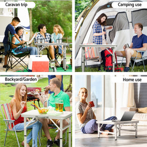 Weisshorn Folding Camping Table 60CM Adjustable Portable Outdoor Picnic Desk - SportZone.co.nz