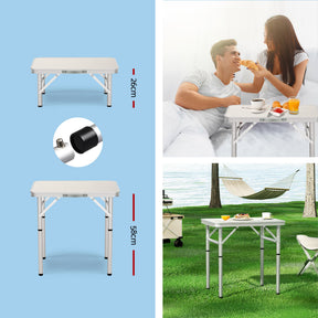 Weisshorn Folding Camping Table 60CM Adjustable Portable Outdoor Picnic Desk - SportZone.co.nz
