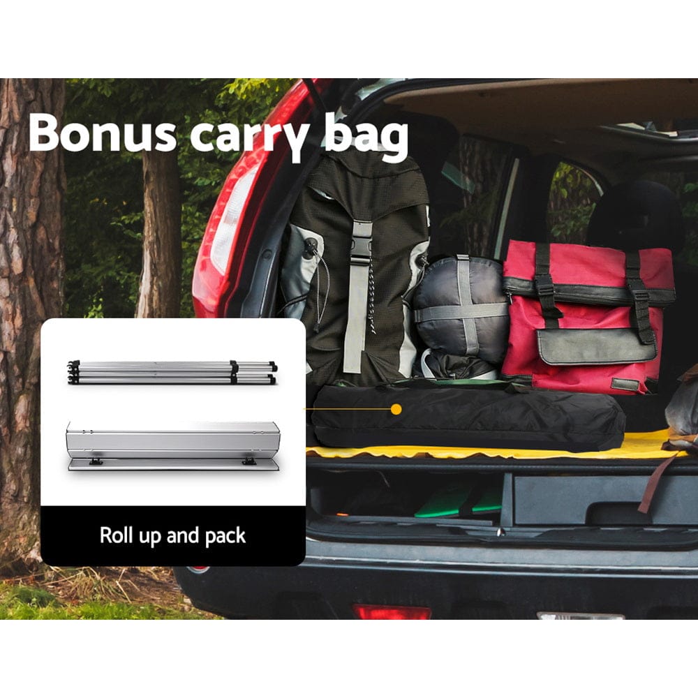 Weisshorn Folding Camping Table 70CM Roll Up Outdoor Picnic BBQ Aluminium Desk - SportZone.co.nz