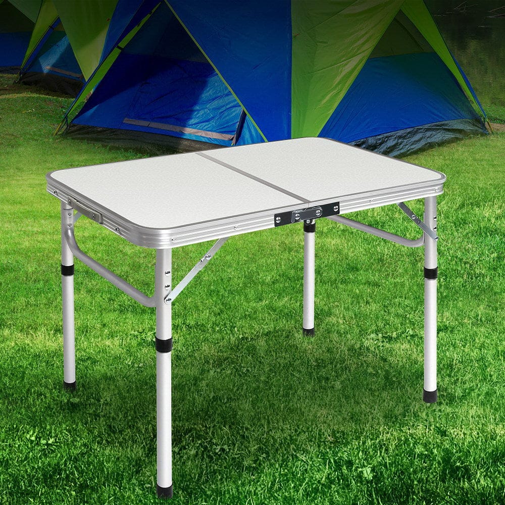 Weisshorn Folding Camping Table 90CM Adjustable Portable Outdoor Picnic Desk - SportZone.co.nz