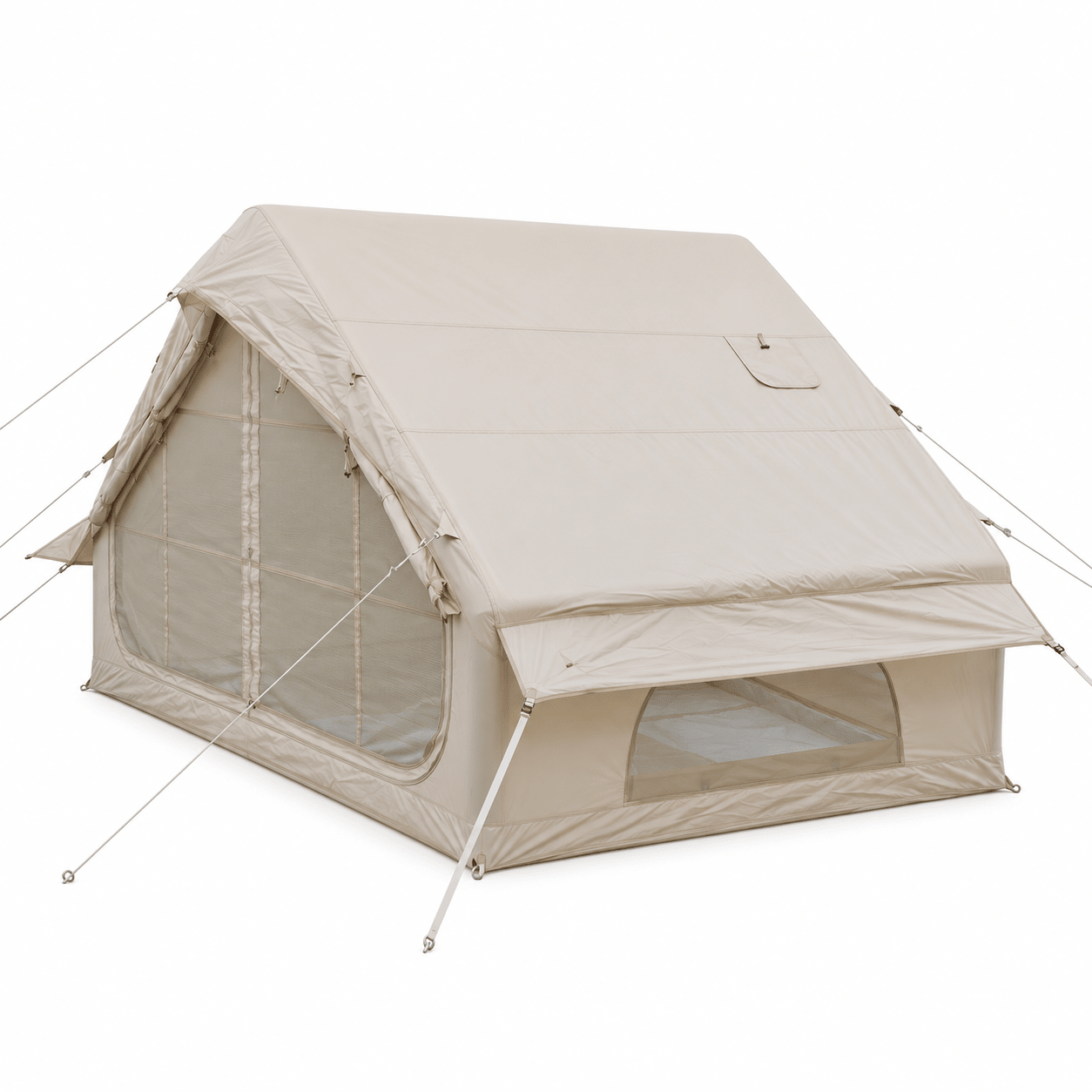 Weisshorn Inflatable A-Frame Camping Tent 4-6 Person Large Glamping Beige - SportZone.co.nz