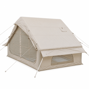 Weisshorn Inflatable A-Frame Camping Tent 4-6 Person Large Glamping Beige - SportZone.co.nz