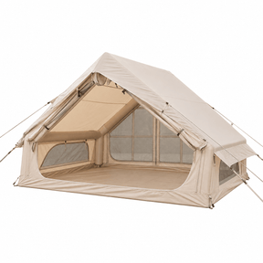Weisshorn Inflatable A-Frame Camping Tent 4-6 Person Large Glamping Beige - SportZone.co.nz