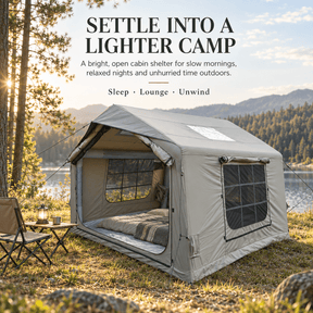 Weisshorn Inflatable Camping Tent Cabin Style with Skylight Mesh 300x265cm - SportZone.co.nz