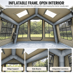 Weisshorn Inflatable Camping Tent Cabin Style with Skylight Mesh 300x265cm - SportZone.co.nz