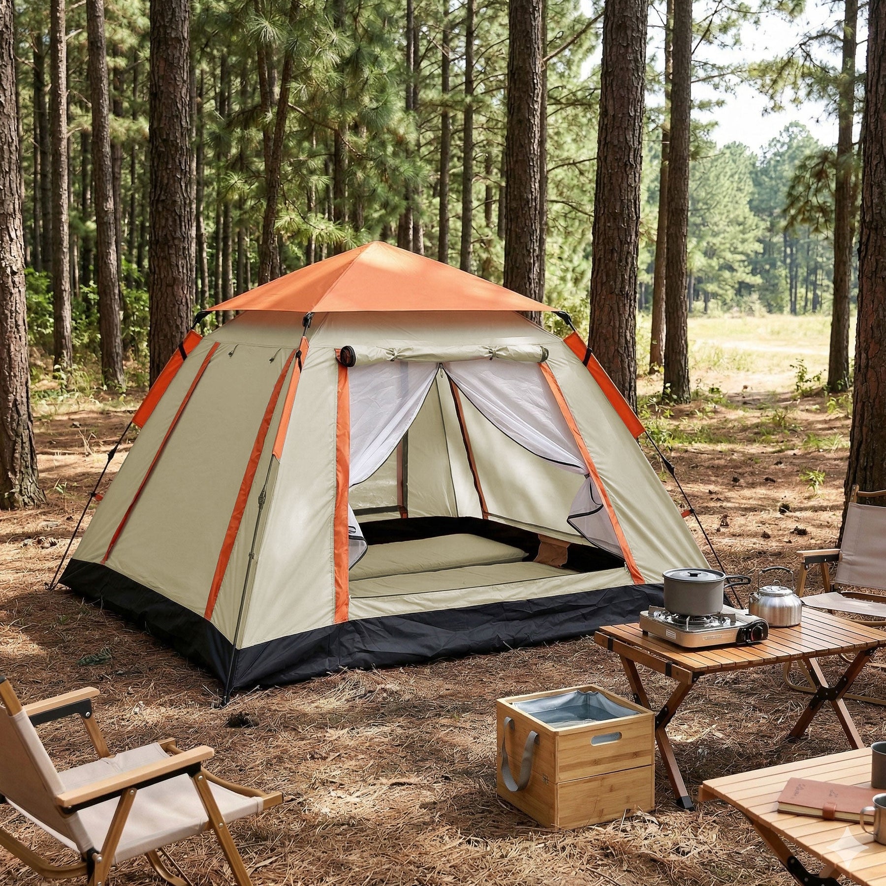 Weisshorn Pop Up Camping Tent 3 - 4 Person Automatic Tent Instant Setup Waterproof - SportZone.co.nz