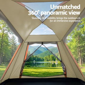 Weisshorn Pop Up Camping Tent 3 - 4 Person Automatic Tent Instant Setup Waterproof - SportZone.co.nz
