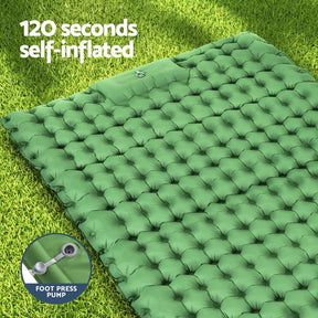 Weisshorn Self Inflating Mattress Camping Sleeping Mat Air Bed Pad Double Pillow - SportZone.co.nz