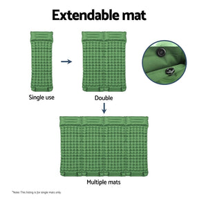 Weisshorn Self Inflating Mattress Camping Sleeping Mat Air Bed Pad Single Pillow - SportZone.co.nz