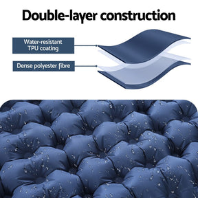 Weisshorn Self Inflating Mattress Camping Sleeping Mat Air Bed Single Pillow Bag - SportZone.co.nz