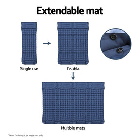 Weisshorn Self Inflating Mattress Camping Sleeping Mat Air Bed Single Pillow Bag - SportZone.co.nz
