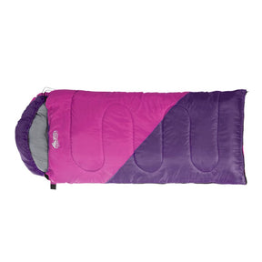 Weisshorn Sleeping Bag Kids Single 172cm Thermal Camping Hiking Pink - SportZone.co.nz