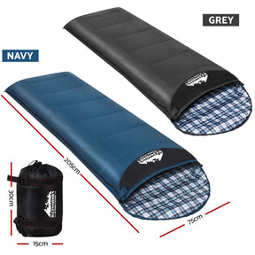 Weisshorn Sleeping Bag Set of 2 Single Thermal Camping Hiking Tent 0℃ - SportZone.co.nz