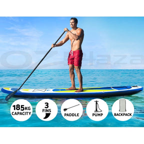 Weisshorn Stand Up Paddle Board 11ft Inflatable SUP Surfboard Paddleboard Kayak Surf Yellow - SportZone.co.nz