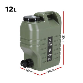 Weisshorn12L Water Container Jerry Can Bucket Camping Outdoor Storage Tank - SportZone.co.nz