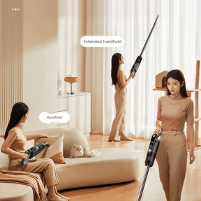 White Wireless Stick Vacuum Cleaner with 14000Pa Suction, HEPA Filter & 350ml Water Tank for Wet Dry Cleaning, Ideal for Home Use - SportZone.co.nz