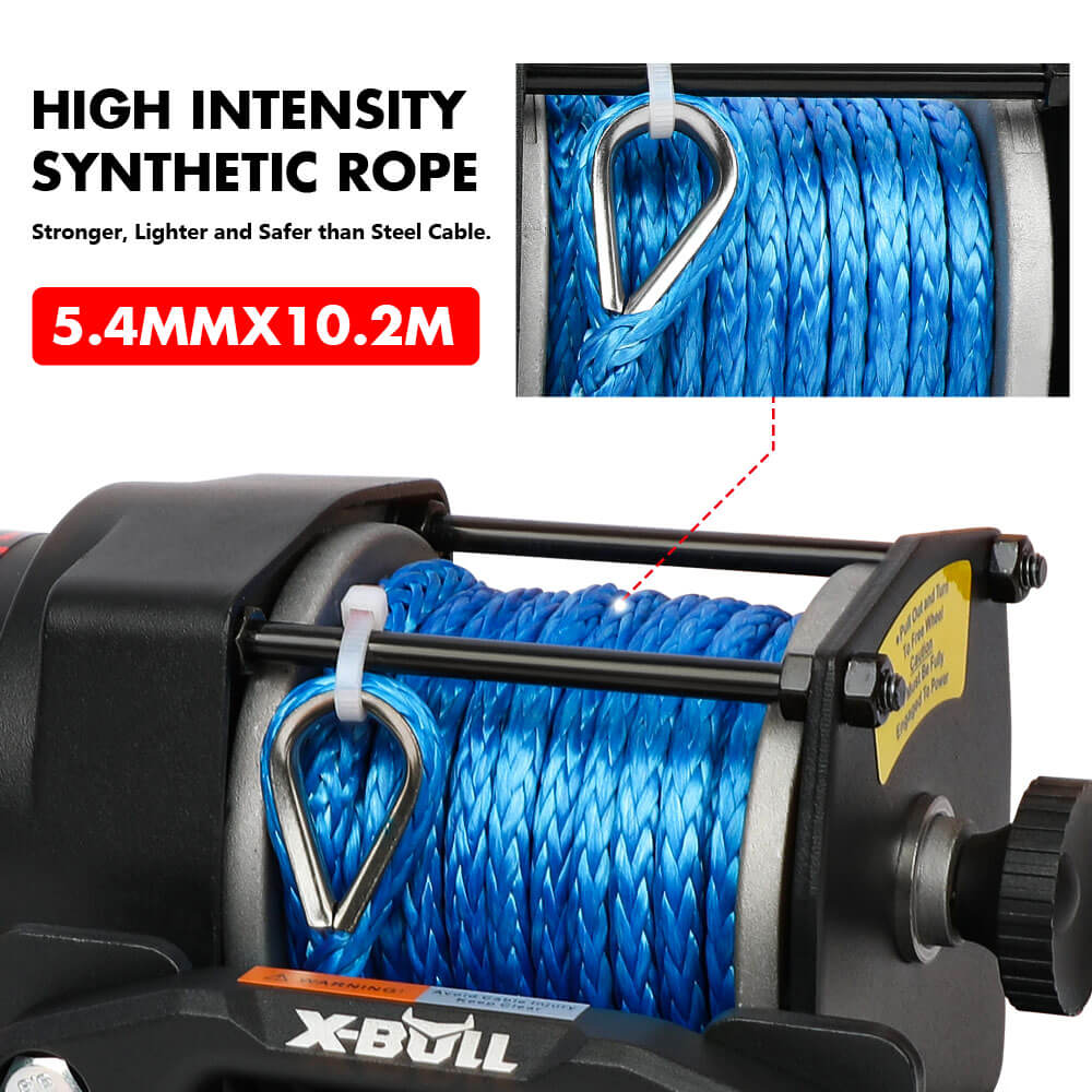 X - BULL 12V Electric Winch 3000LB ATV Winch Boat Trailer Winch Synthetic Rope - SportZone.co.nz