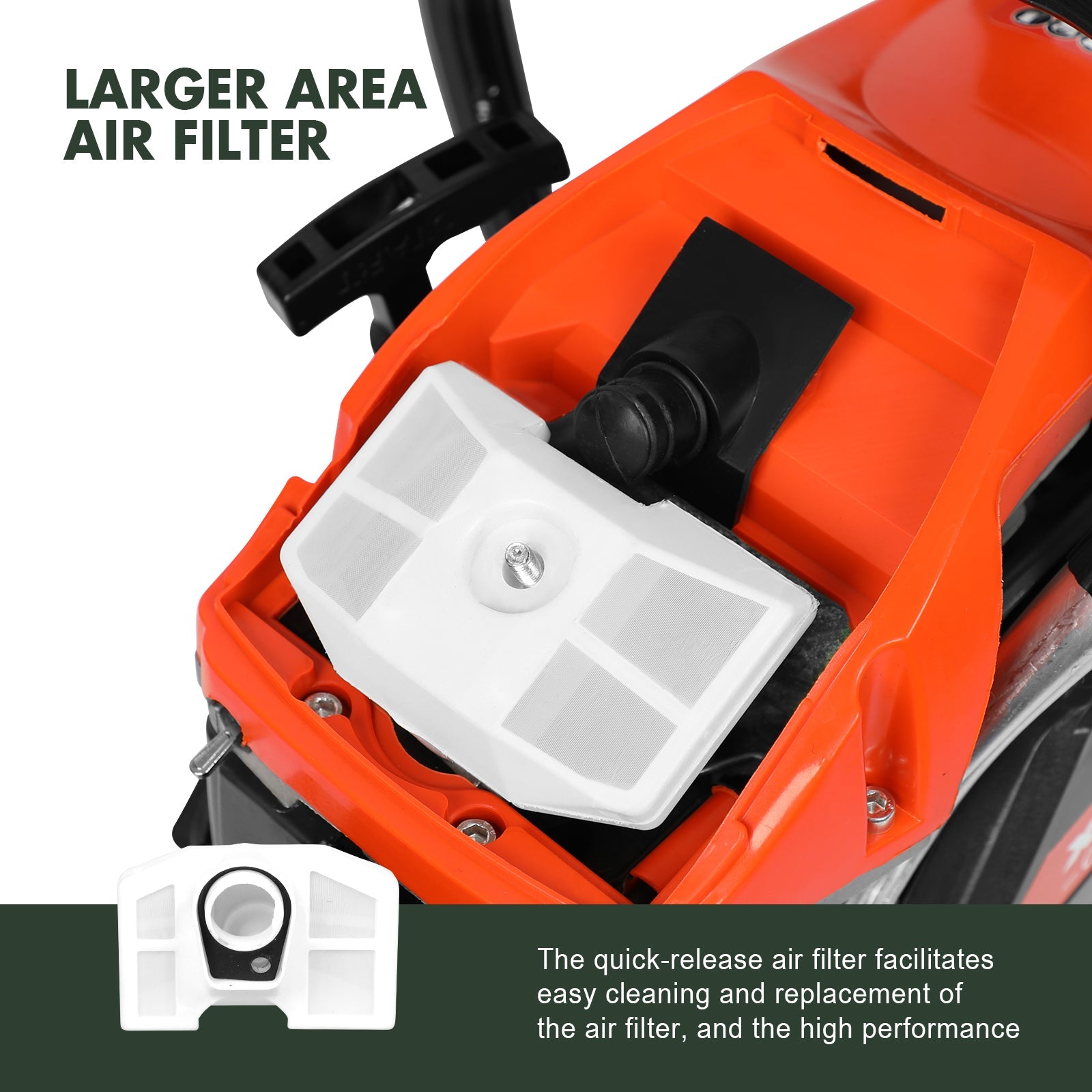 X-BULL Chainsaw Petrol Commercial 62cc 20" Bar E-Start Tree Pruning Top Handle - SportZone.co.nz