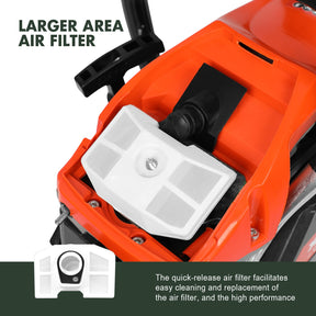 X-BULL Chainsaw Petrol Commercial 62cc 20" Bar E-Start Tree Pruning Top Handle - SportZone.co.nz