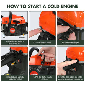 X-BULL Chainsaw Petrol Commercial 62cc 20" Bar E-Start Tree Pruning Top Handle - SportZone.co.nz