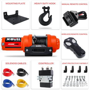 X - BULL Electric Winch 12V 4500LBS Synthetic Rope Wireless remote ATV UTV Boat Trailer - SportZone.co.nz