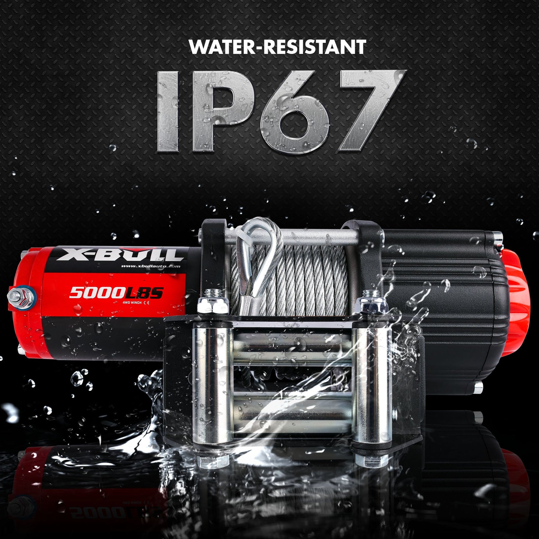 X-BULL Electric Winch 12V 5000LBS Wireless 15.2M Steel Cable ATV UTV 4WD Boat - SportZone.co.nz