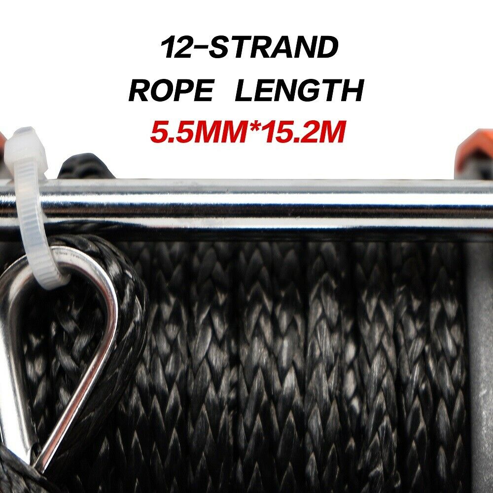 X - BULL Electric Winch 12v Synthetic Rope 4500LBS Wireless Remote ATV UTV 2041KG - SportZone.co.nz