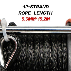 X - BULL Electric Winch 12v Synthetic Rope 4500LBS Wireless Remote ATV UTV 2041KG - SportZone.co.nz