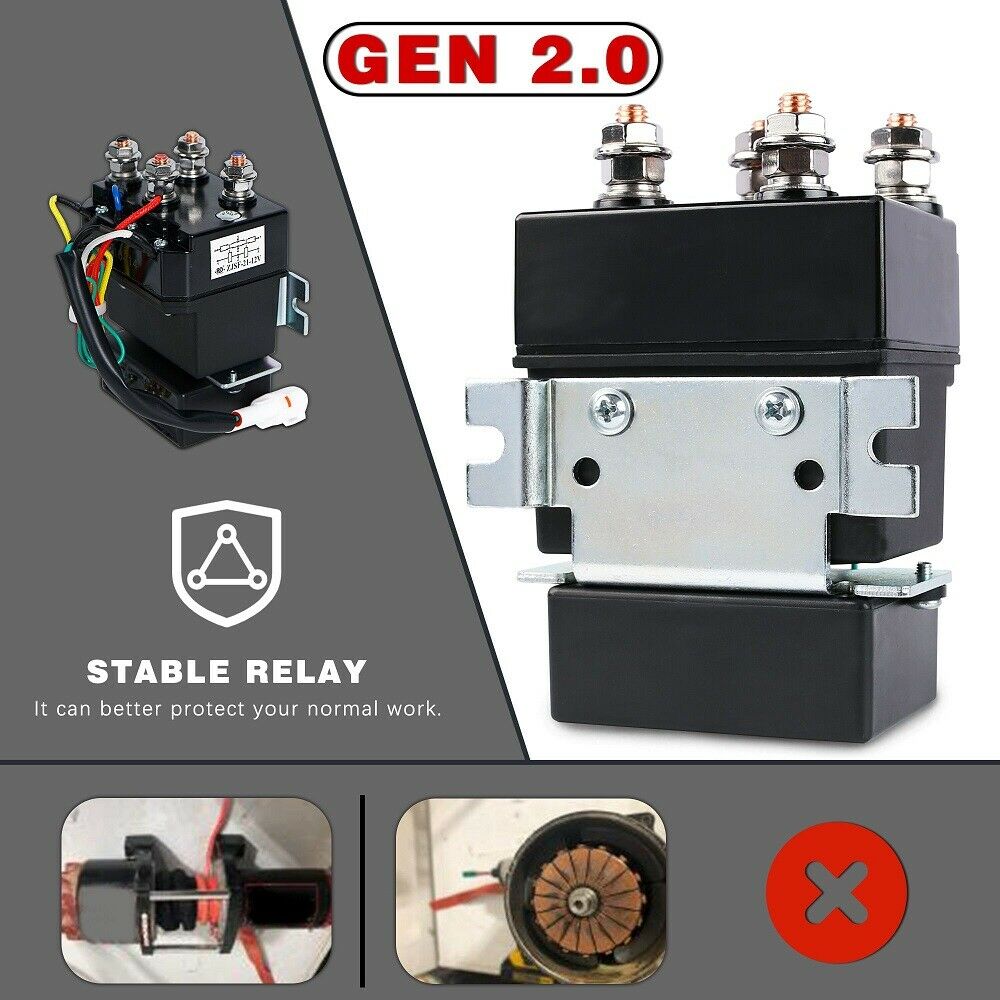 X - BULL Electric Winch 12v Synthetic Rope 4500LBS Wireless Remote ATV UTV 2041KG - SportZone.co.nz