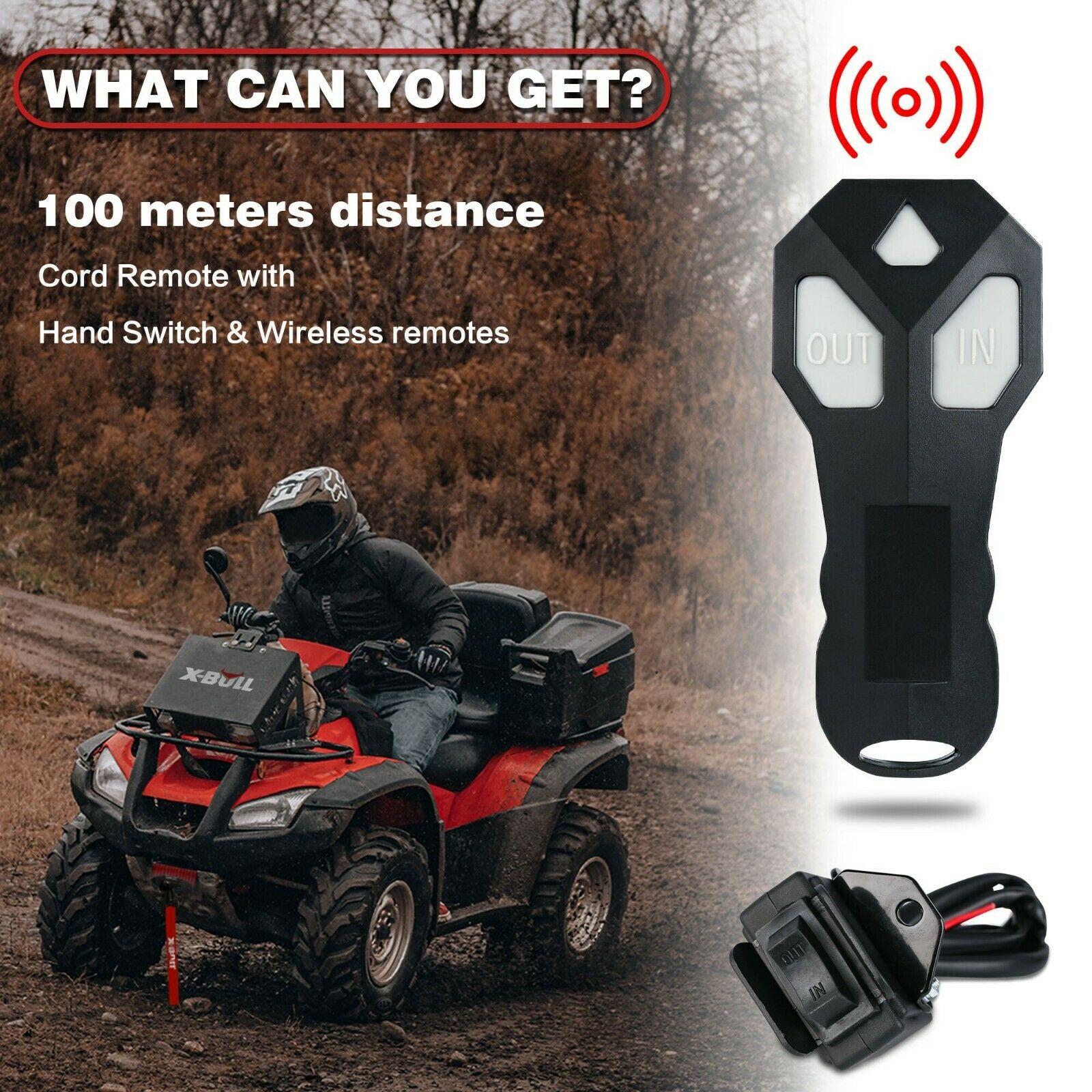 X - BULL Electric Winch 12v Synthetic Rope 4500LBS Wireless Remote ATV UTV 2041KG - SportZone.co.nz