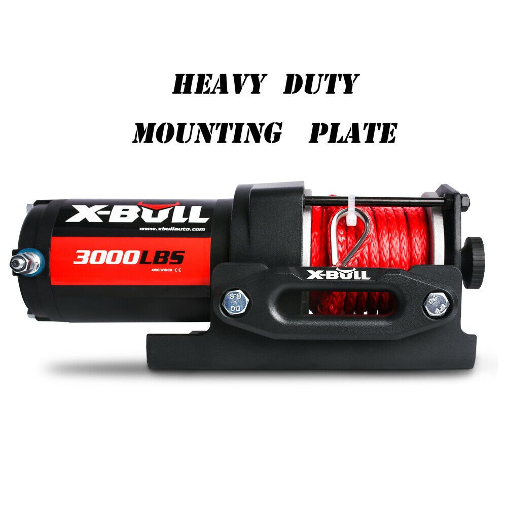 X - BULL Electric Winch 12V Wireless 3000lbs/1360kg Synthetic Rope BOAT ATV 4WD - SportZone.co.nz