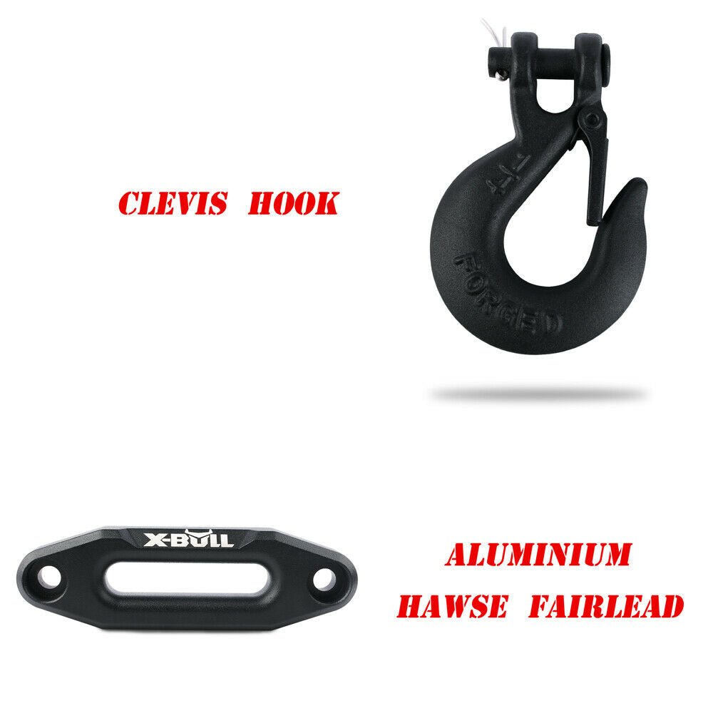 X - BULL Electric Winch 12V Wireless 3000lbs/1360kg Synthetic Rope BOAT ATV 4WD - SportZone.co.nz