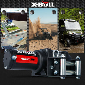 X - BULL Electric Winch 4500LBS/2041KG Steel Cable Wireless Remote Boat ATV 4WD - SportZone.co.nz