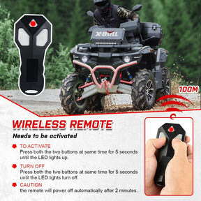 X - BULL Electric Winch 5000LBS 12V 15.2M Synthetic Rope Wireless ATV UTV 4WD Boat - SportZone.co.nz