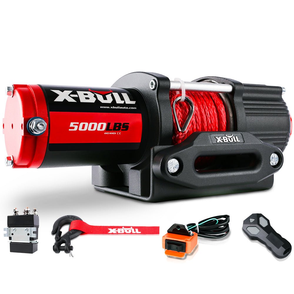 X - BULL Electric Winch 5000LBS 12V 15.2M Synthetic Rope Wireless ATV UTV 4WD Boat - SportZone.co.nz