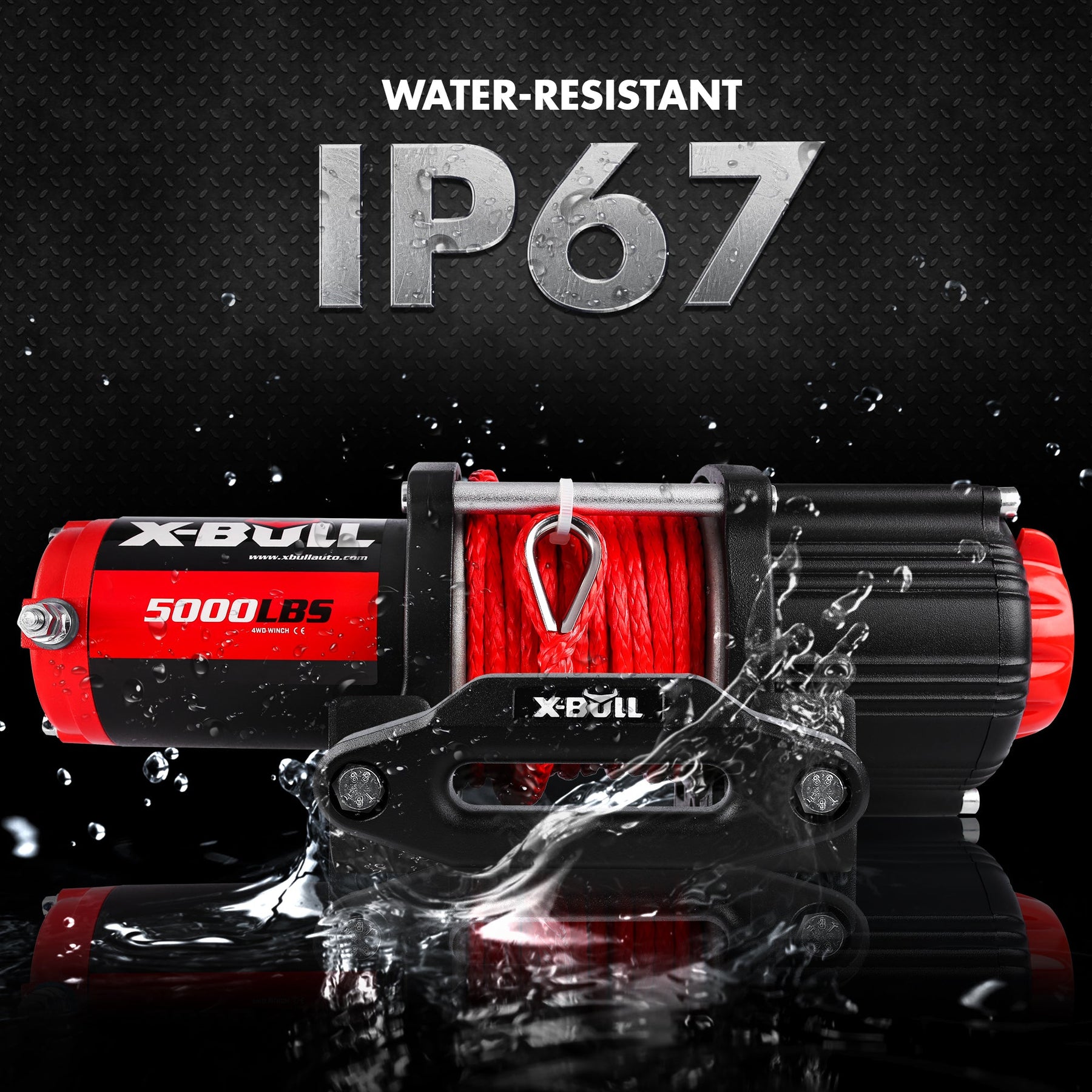 X - BULL Electric Winch 5000LBS 12V 15.2M Synthetic Rope Wireless ATV UTV 4WD Boat - SportZone.co.nz