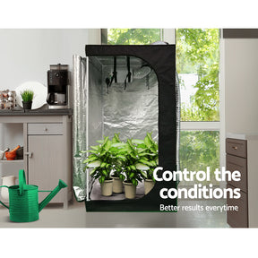 Greenfingers 4" Ventilation Kit for Hydroponics Grow Tents, including a fan, carbon filter, and duct.