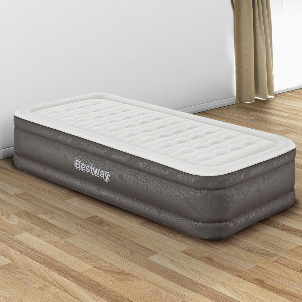 Bestway Air Mattress Single Inflatable Bed 46cm Airbed Grey - SportZone.co.nz