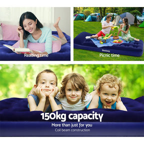Bestway Single Size Inflatable Air Mattress - Navy - SportZone.co.nz