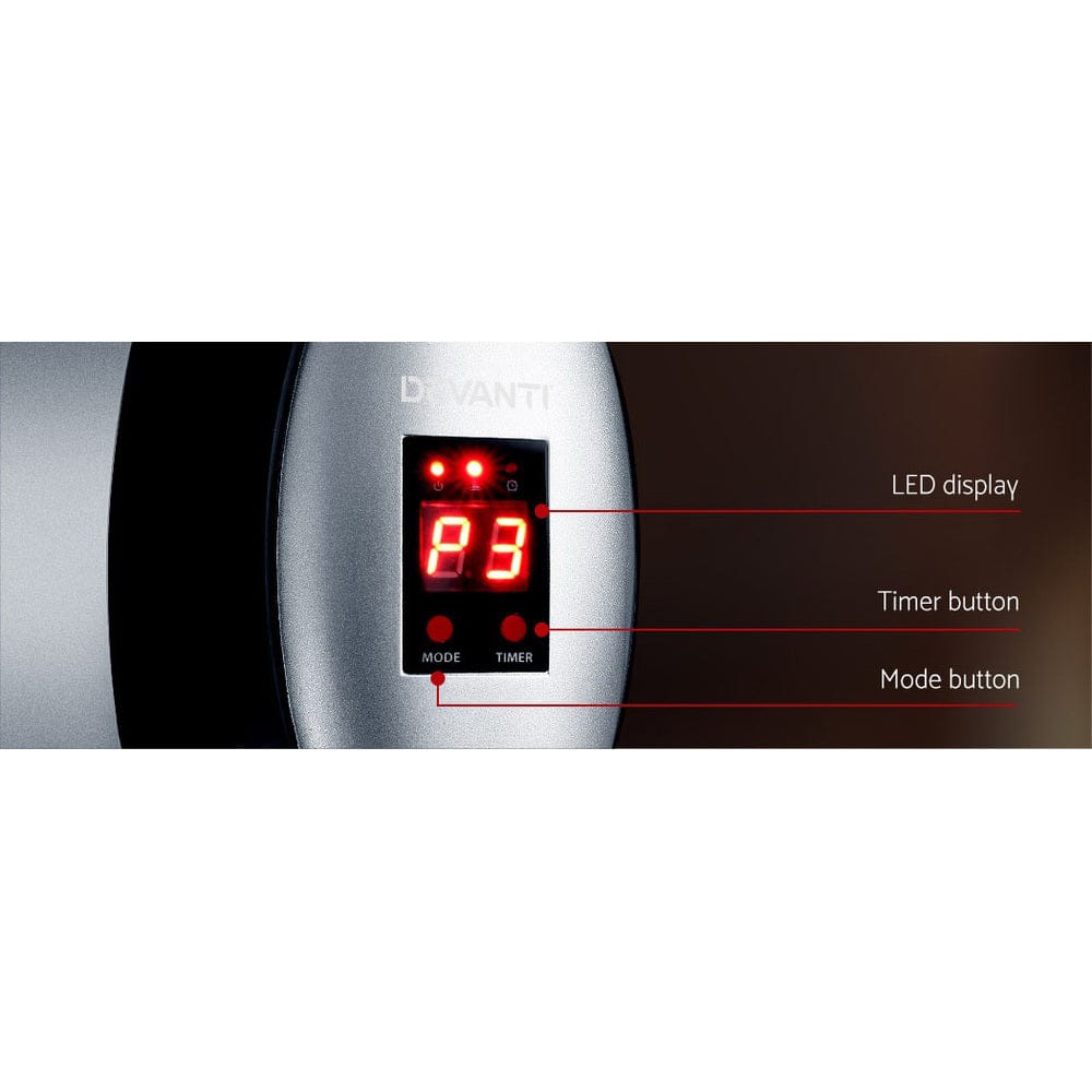 Devanti Electric Strip Heater Radiant Heaters 1500W - SportZone.co.nz