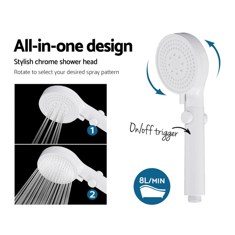 Devanti Portable Gas Water Heater 8L/Min With Pump LPG System Grey - SportZone.co.nz