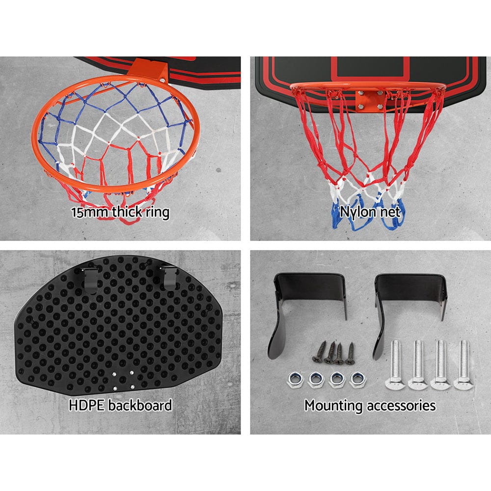 Everfit 38" Basketball Hoop Backboard Door Wall Mounted Ring Net Sports Kids - SportZone.co.nz