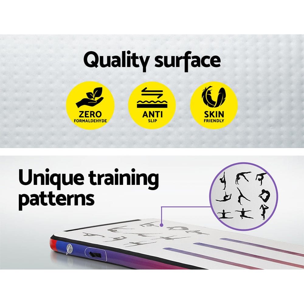 Everfit 3M Air Track Gymnastics Tumbling Mat Exercise Cheerleading Unique Style - SportZone.co.nz