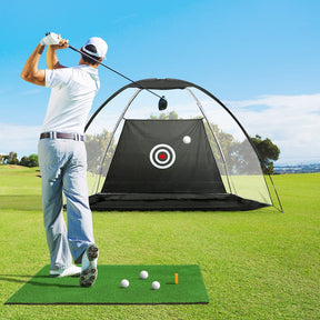 Everfit 3M Golf Practice Net And Training Mat Set Driving Target Black - SportZone.co.nz
