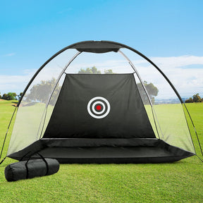 Everfit 3M Golf Practice Net Portable Training Aid Driving Target Tent Black - SportZone.co.nz