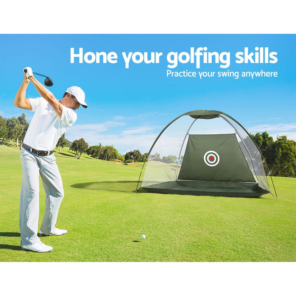 Everfit 3M Golf Practice Net Portable Training Aid Driving Target Tent Green - SportZone.co.nz