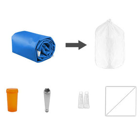 Everfit 4X1M Inflatable Air Track Mat 20CM Thick with Pump Tumbling Gymnastics Blue - SportZone.co.nz